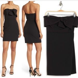 Sam Edelman Strapless Bow Mini Dress Black Size 6
